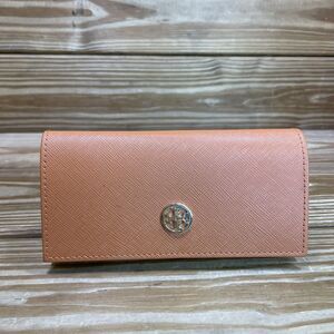 Tory Burch Sunglasses Case Orange Leather Magnetic Eyeglasses Case